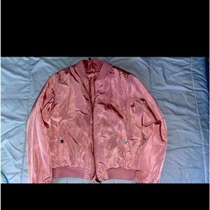 plush pink puffer jacket